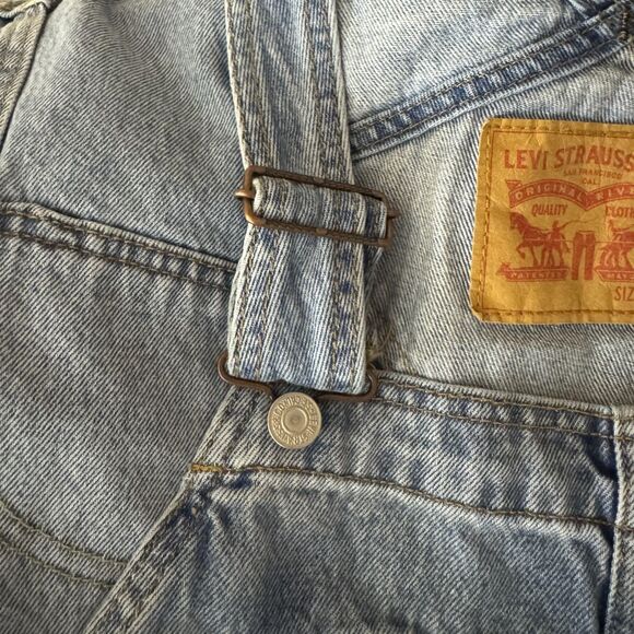 Levi's Overalls Mens Large Blue Denim Bib Shortalls Carpenter Utility Work - Picture 16 of 16
